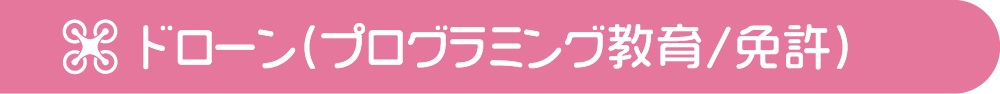 ドローン（プログラミング教育/免許）