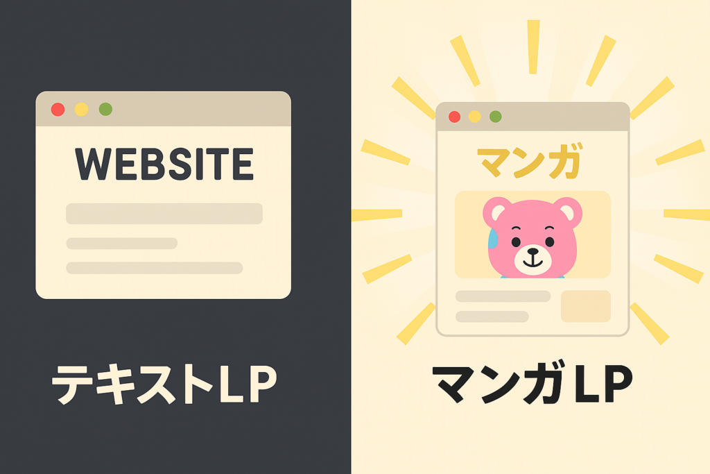 テキストLPとマンガLPの比較