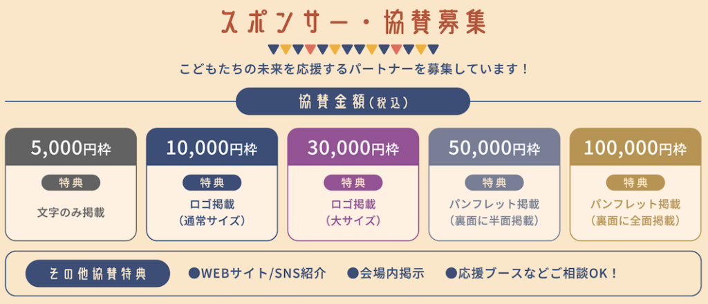 協賛募集プラン画像